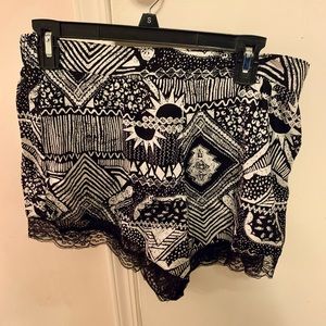 Flowy Tribal Print Shorts